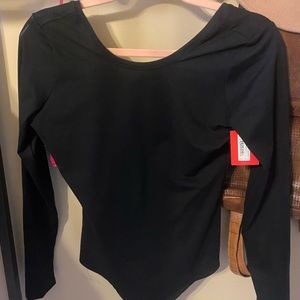 Spanx Suit Yourself Long Sleeve Scoop Neck Bodysuit